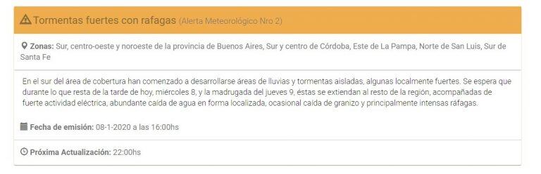 Alerta Meteorológico