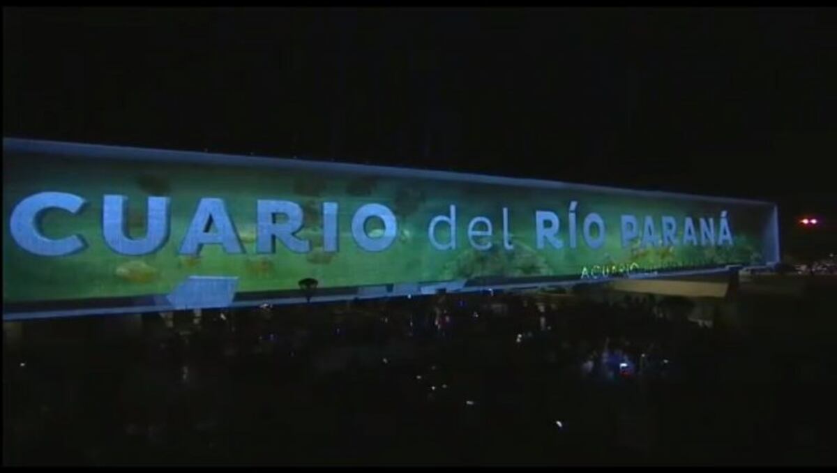 El video mapping deslumbró en la inauguración del Acuario del Río Paraná