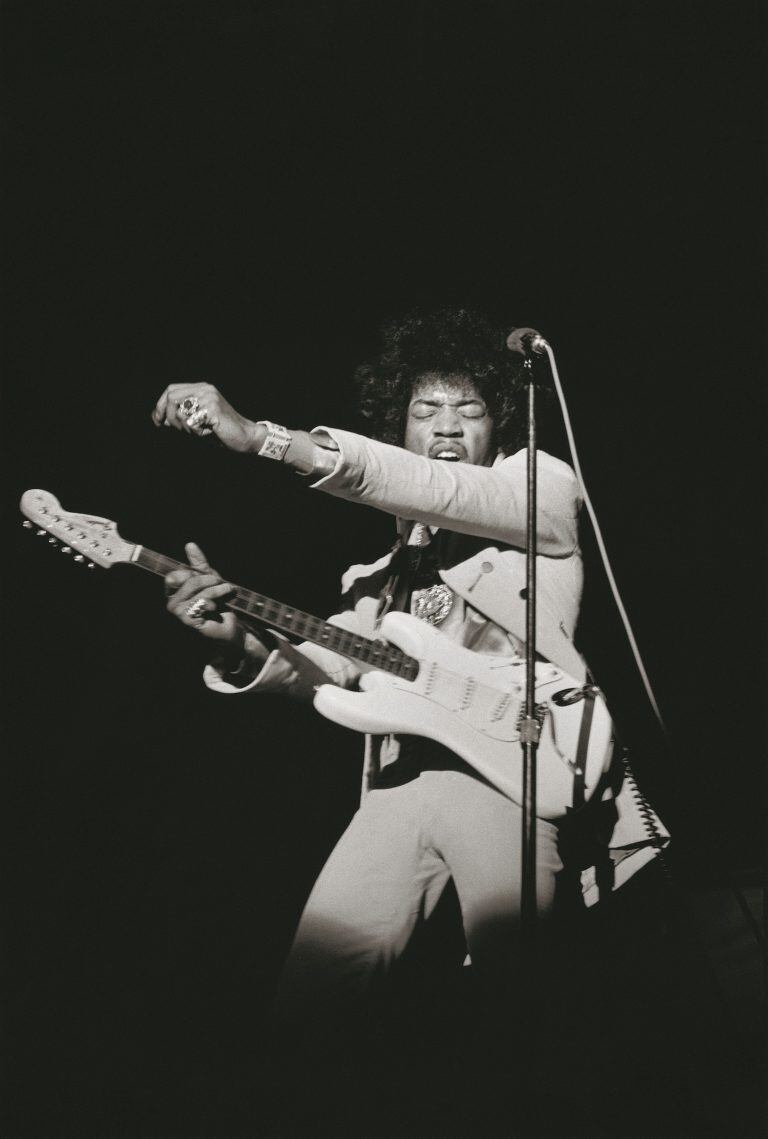 Linda fotografió a casi todos los mitos de la era dorada del rock. Esta de Hendrix fue tomada en 1967