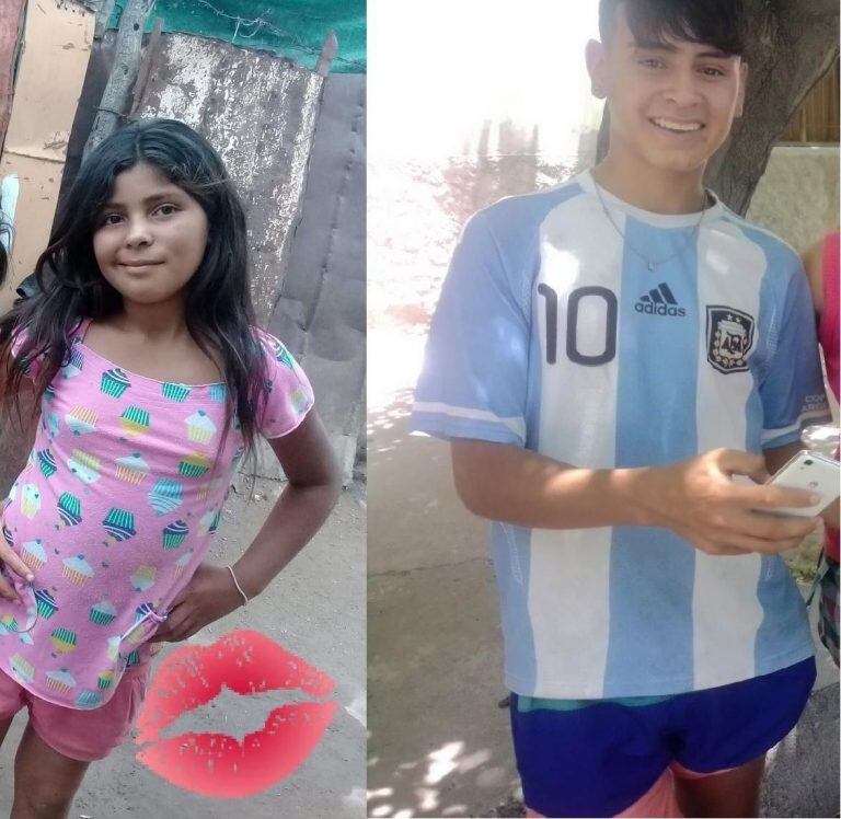 Los hermanos Segel, María Rosa de 11 años y Juan de Dios de 14 años.