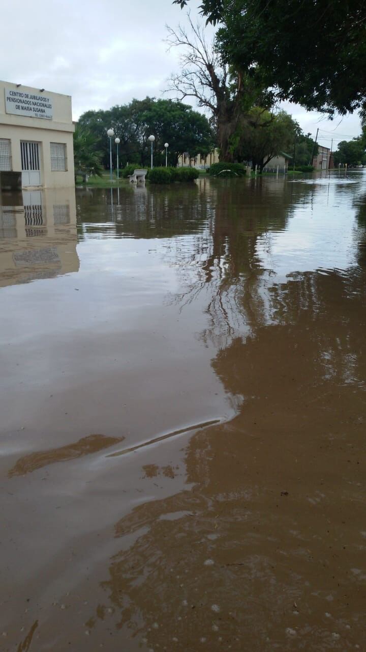 María Susana quedó bajo el agua con el temporal