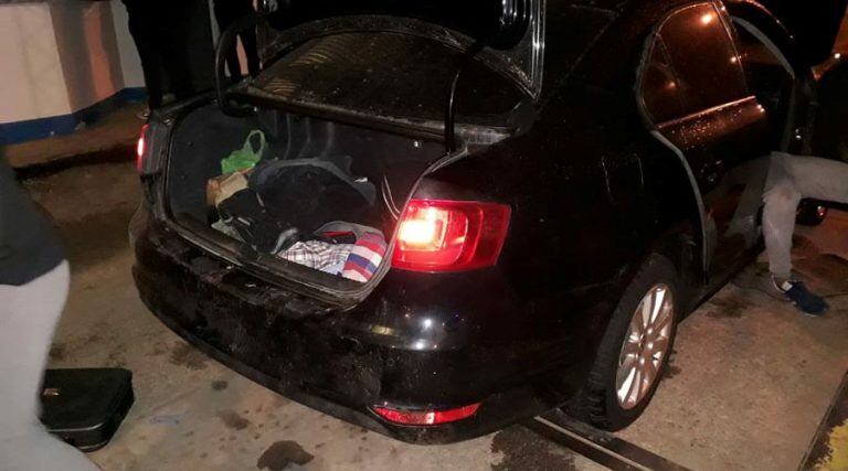 El auto en el que se trasladaba el detenido (Policía de La Pampa)