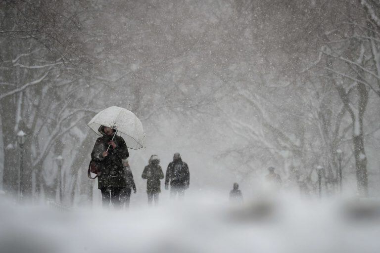 Al menos cuatro muertos por la tormenta de nieve en Estados Unidos. Foto: AFP.