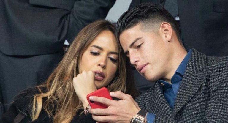 Shannon De Lima y James Rodríguez.