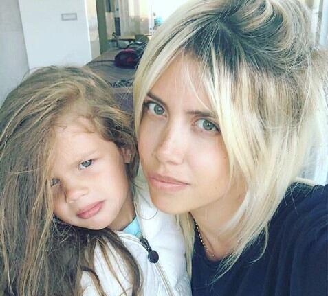 Wanda Nara con su hija Francesca