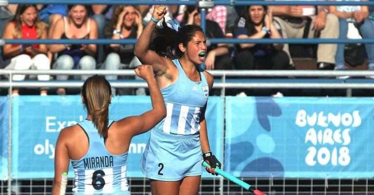 Josefina Rubenacker, cordobesa y goleadora en el encuentro ante Austria.