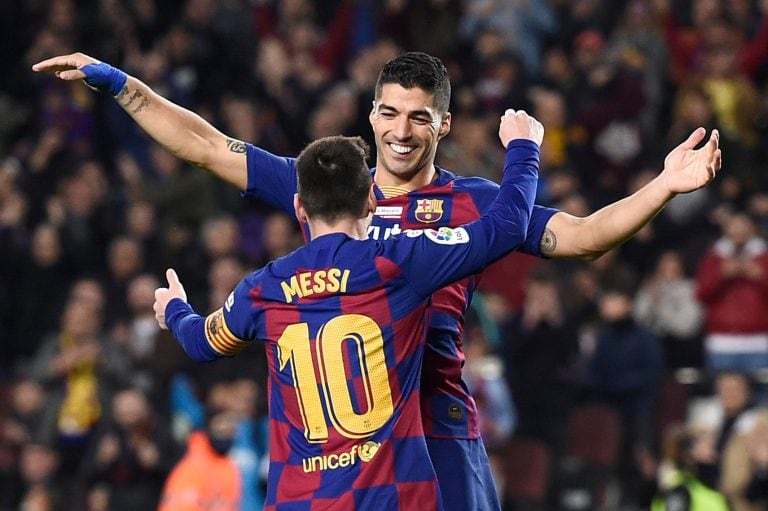 Lionel Messi y Luis Suárez (Foto: Josep Lago/AFP)