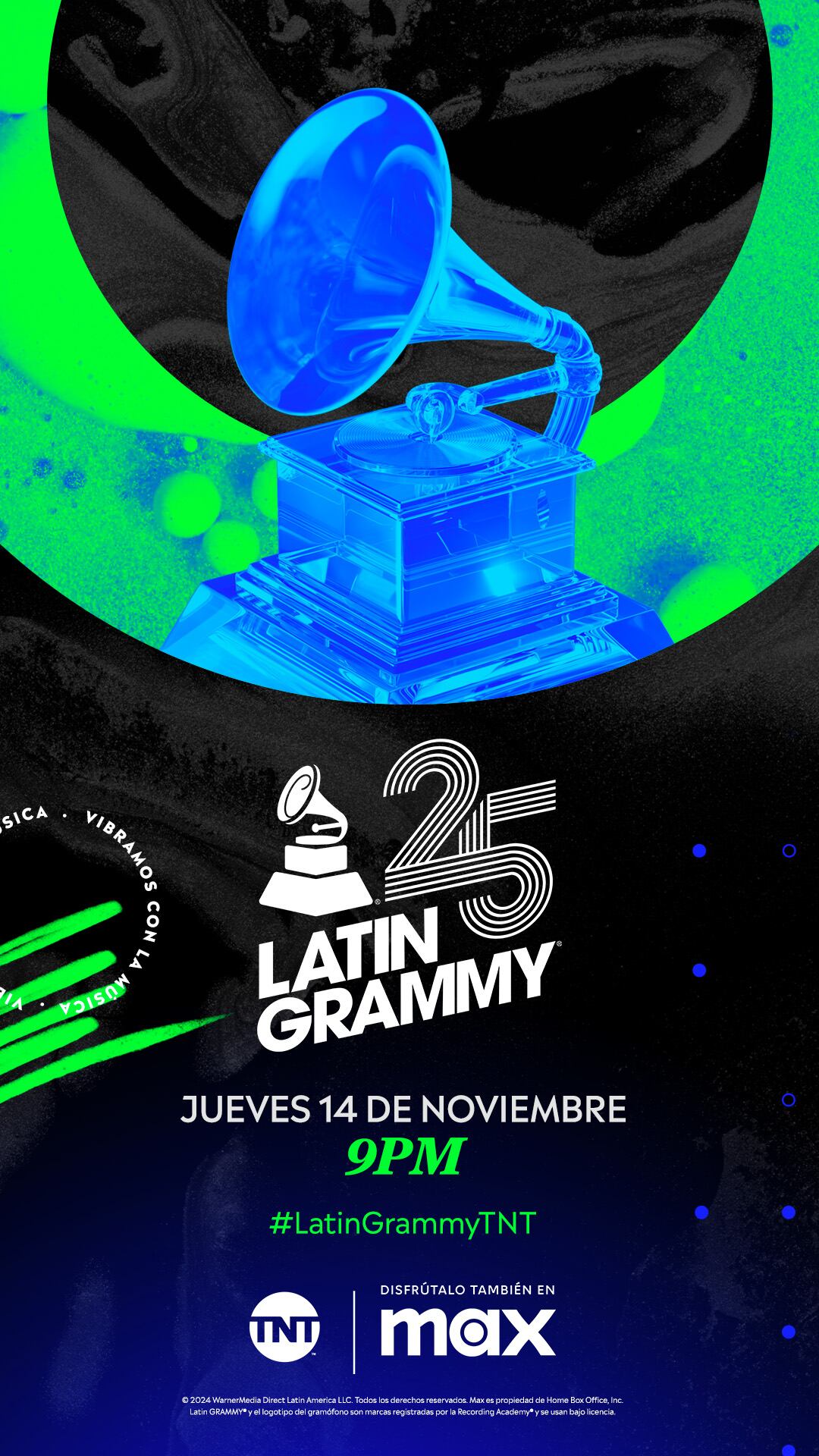 Los premios Latin Grammy 2024 por TNT y HBO Max