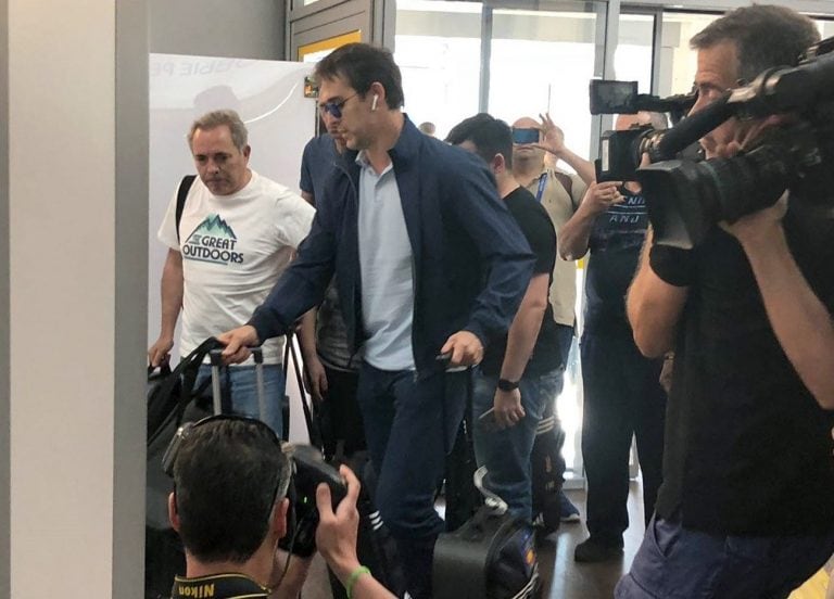 Julen Lopetegui volviendo a Madrid. Foto: EFE