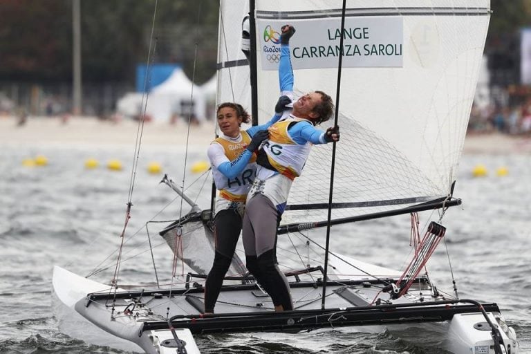 Santiago Lange y Cecilia Carranza se quedaron con la medalla de oro en Río 2016 (Facebook)