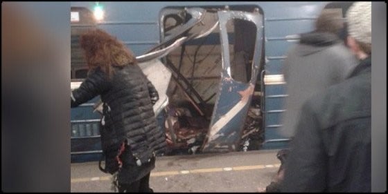 Explosión en el subte de San Petersburgo.