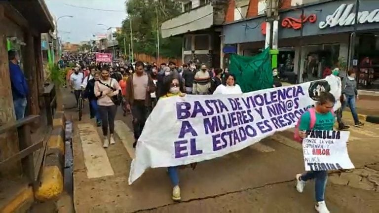 Tras el crimen de Mereles hubo marchas para pedir justicia.