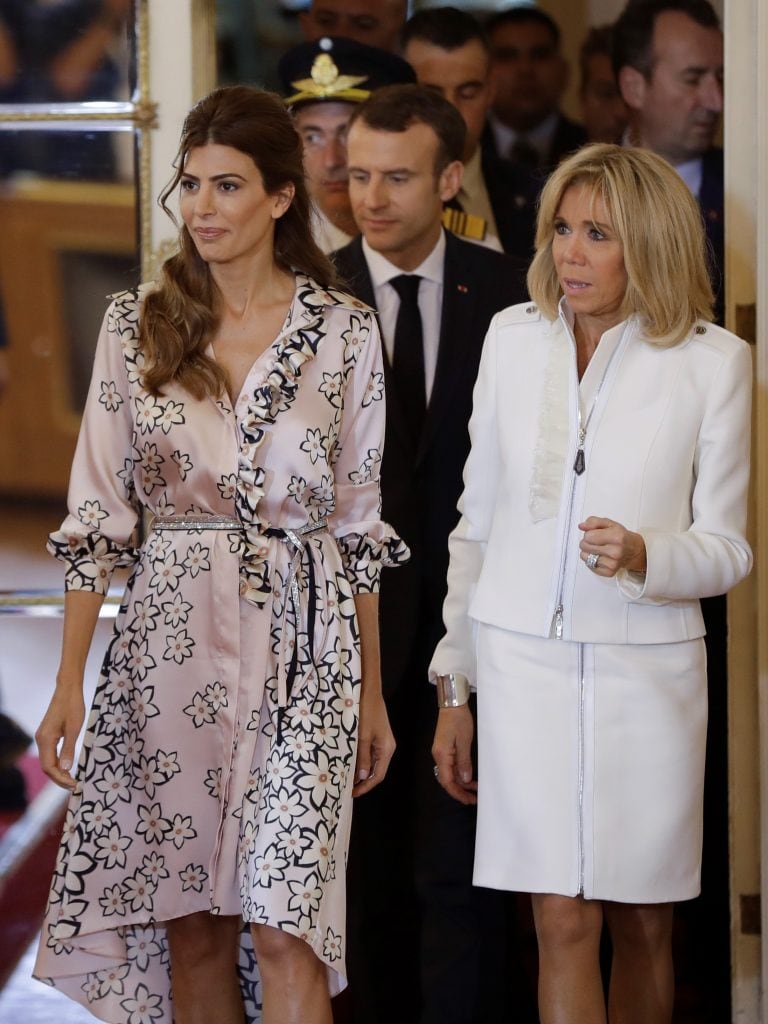 Juliana Awada y Brigitte Marie Claude (AP)