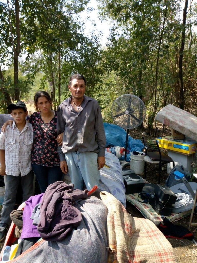 La familia desalojada