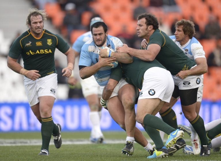 Chipi Figallo contra los Springboks AFP PHOTO / Juan Mabromata