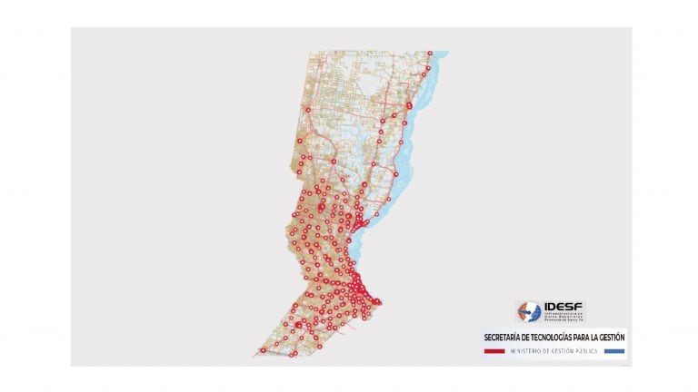 Distribución de los que llegaron del exterior (Gobierno de Santa Fe)