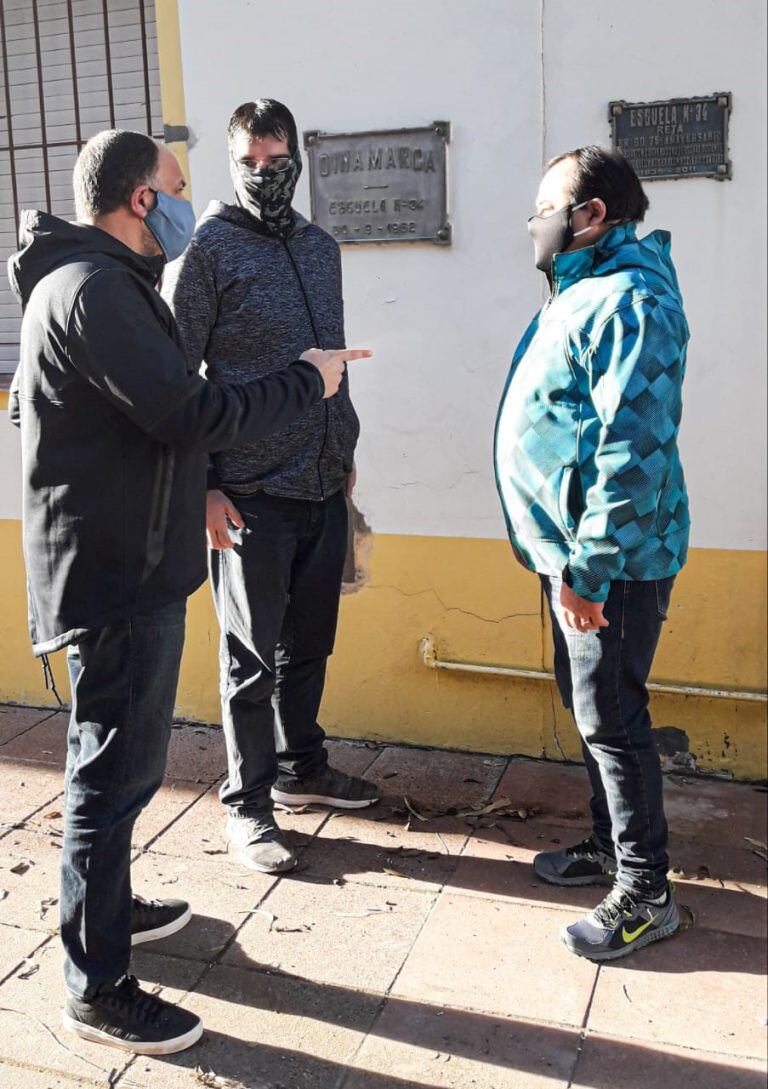 Integrantes del Frente de Todos de visita en Reta