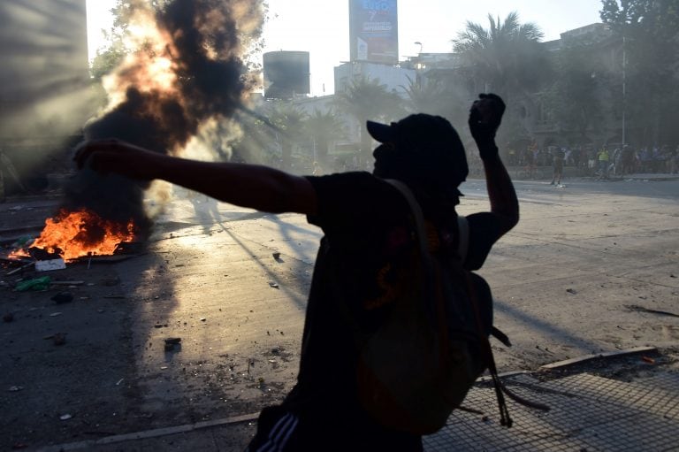 Protestas en Chile. (AFP).