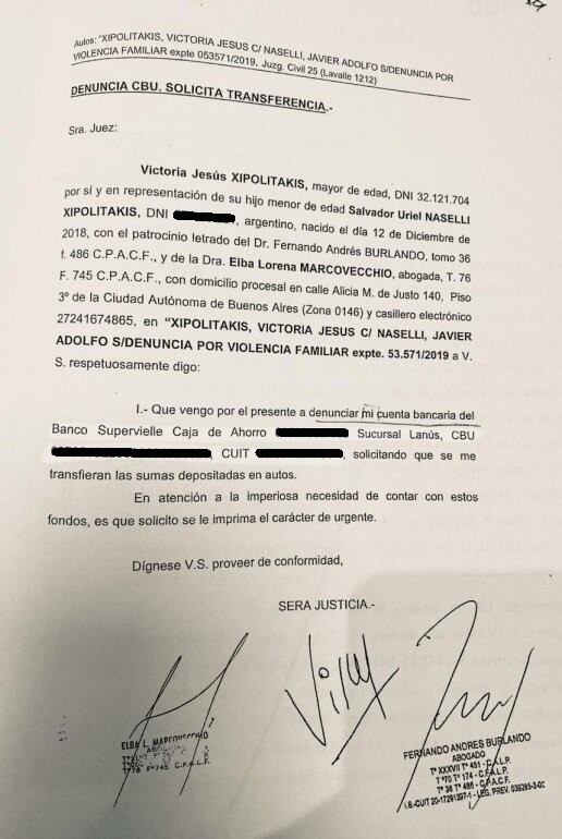 Los documentos que prueban los pagos del ex de Vicky Xipolitakis (Foto:Telebajocero.com)