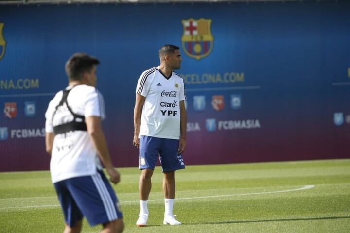 Entrenamiento de la Selección en Barcelona (crédito: @argentina)