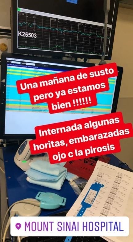 Vicky Xipolitakis estuvo unas horas internada en Estados Unidos.