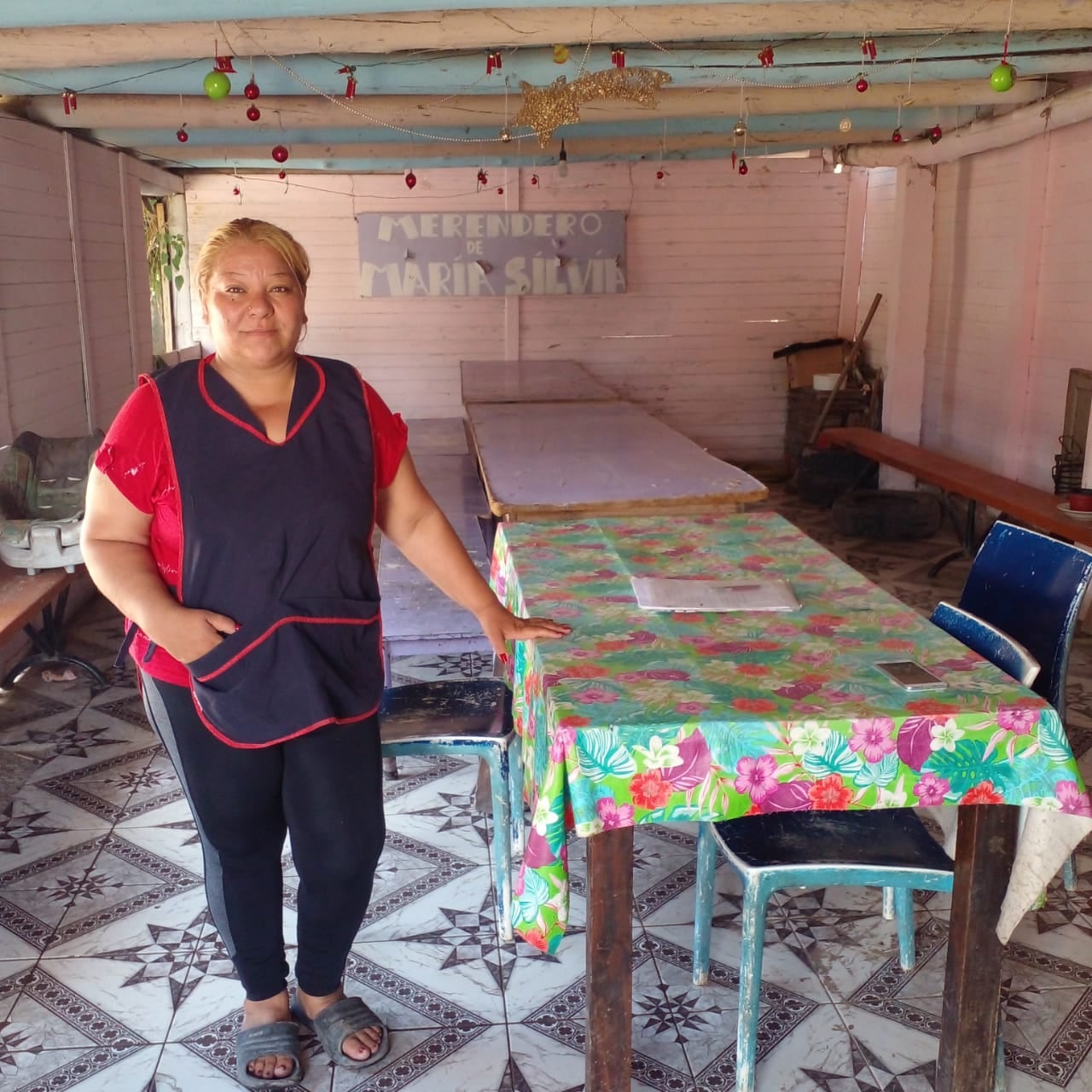 La gestora del Merendero María Silvia, en Phillips (Junín) e impulsora de la campaña Mochilas Solidarias.