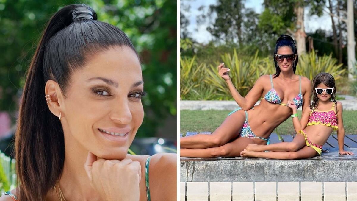 Foto soñada: Silvina Escudero tuvo un día de pileta con su sobrina y mostró que son dos gotas de agua