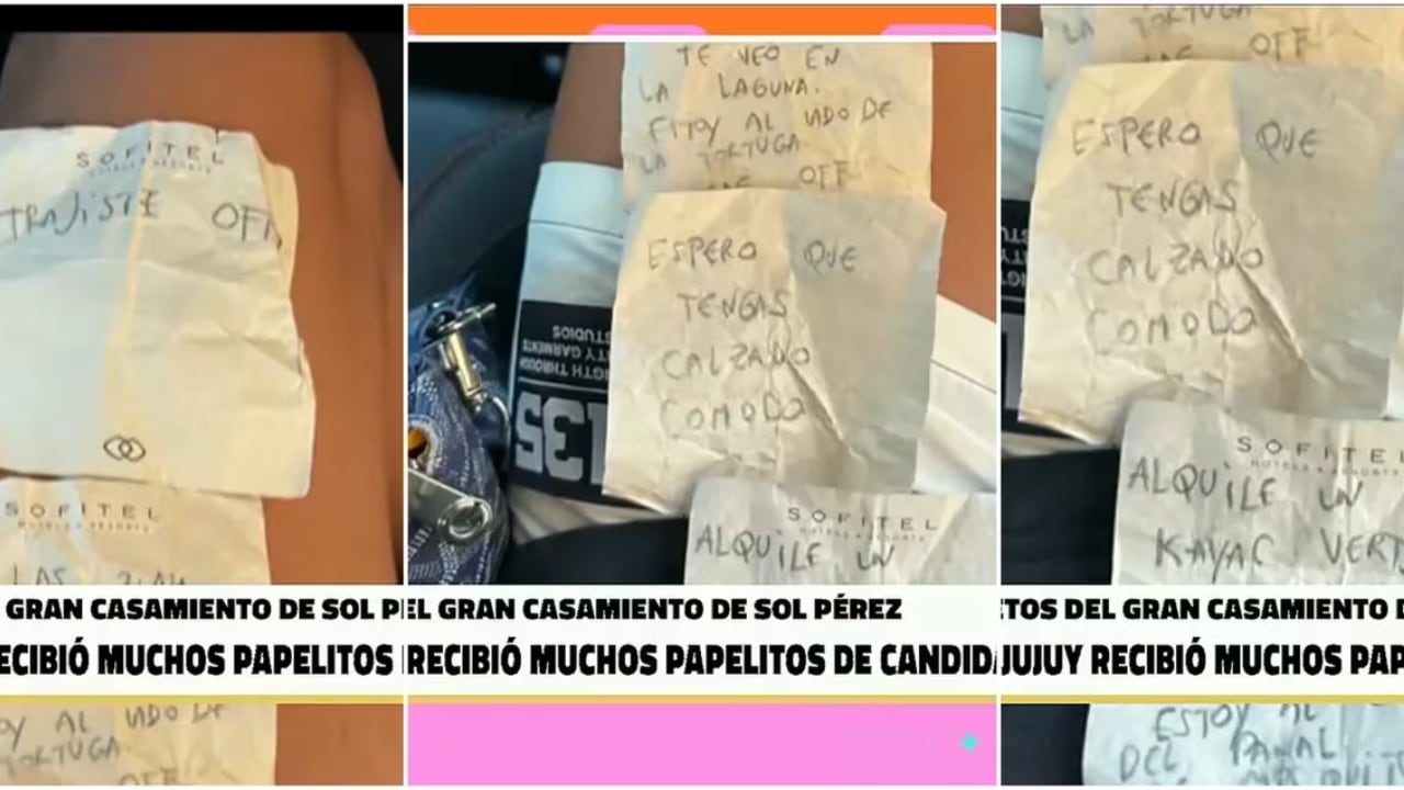 Las notas que le enviaron a Sofía.