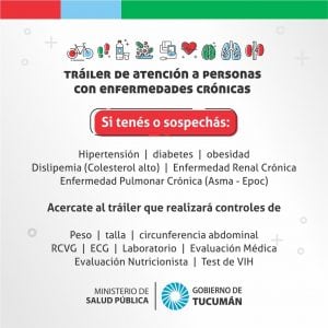 El Tráiler de Enfermedades Crónicas estará en Tapia.