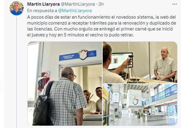 En el CPC de barrio Jardín retiraron el primer carnet tramitado de manera digital.