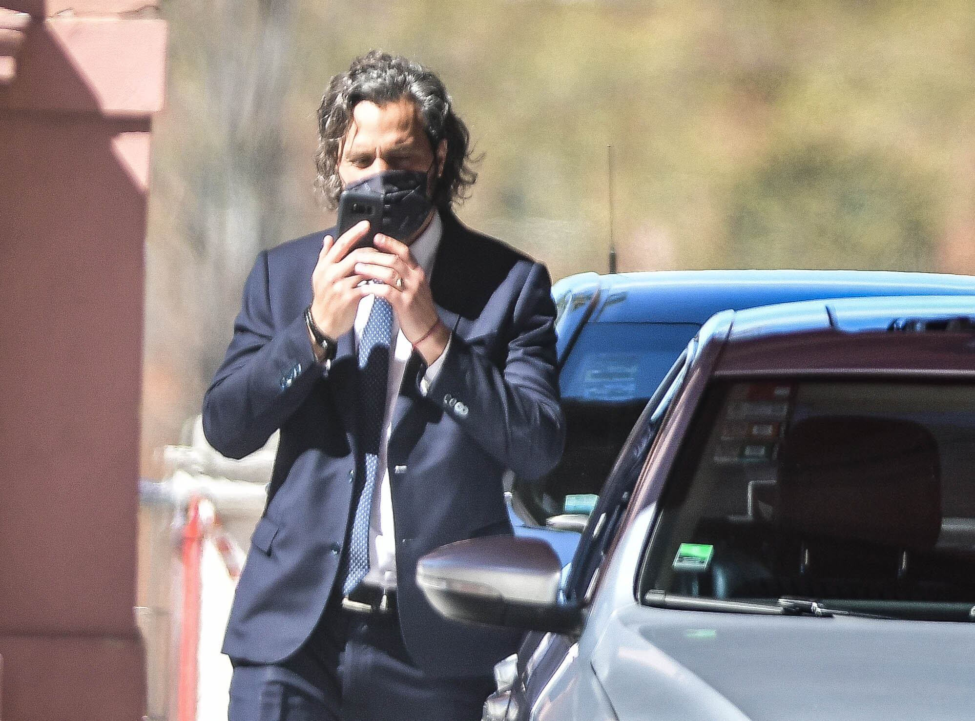 Santiago Cafiero saliendo de Casa Rosada.