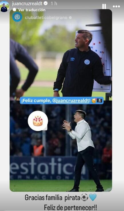 Respuesta de Juan Cruz Real en redes sociales por saludo de cumpleaños