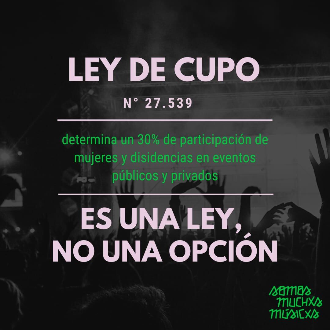 Desde la Asociación Civil “Somos Muchxs Músicxs” manifestaron la preocupación por el incumplimiento de la Ley 27.539.