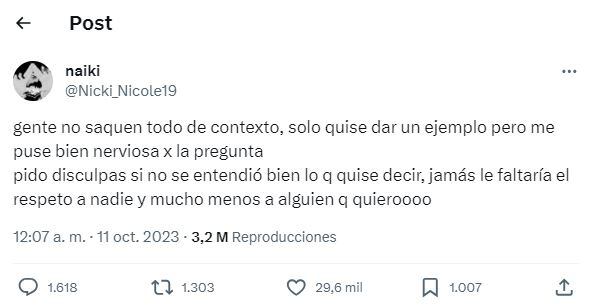 Nicki Nicole habló sobre su relación con Peso Pluma y generó polémica: “No saquen todo de contexto”