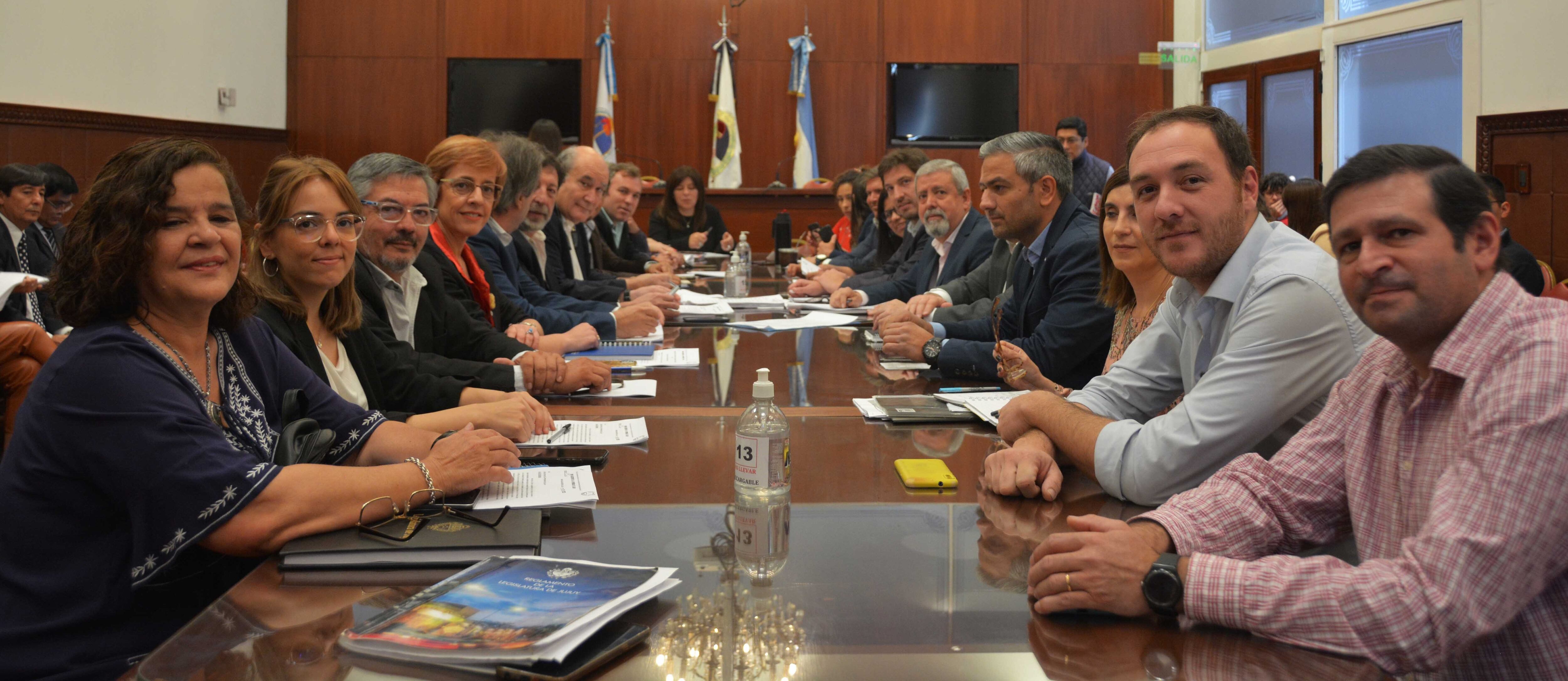 Miembros de todos los bloques parlamentarios asistieron a la reunión convocada por Asuntos Institucionales.