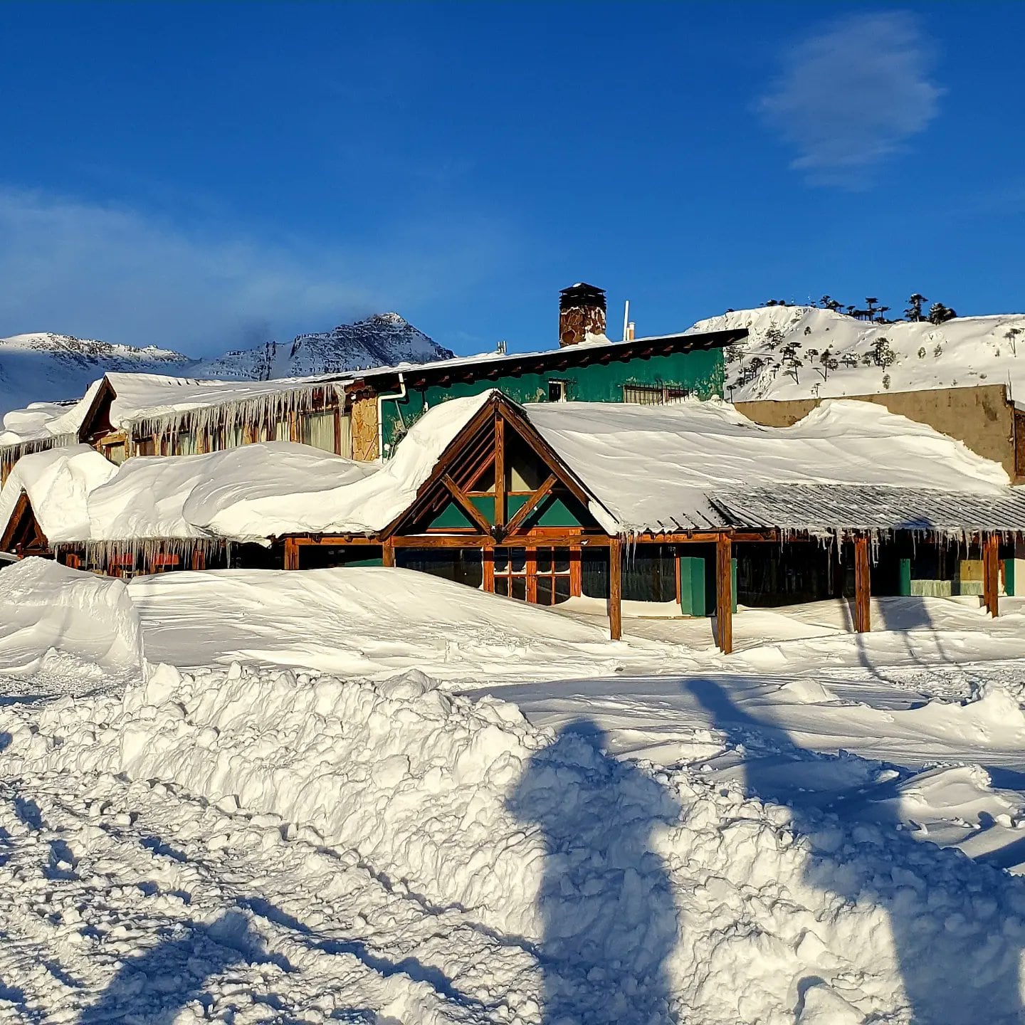 Impresionante nevada en Caviahue, Neuquén.