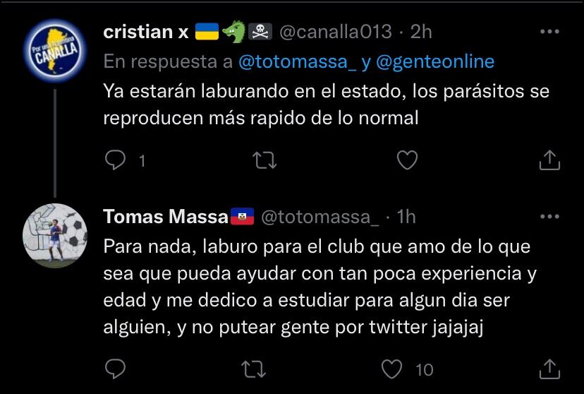 La picante respuesta de Toto Massa a las críticas por su padre.