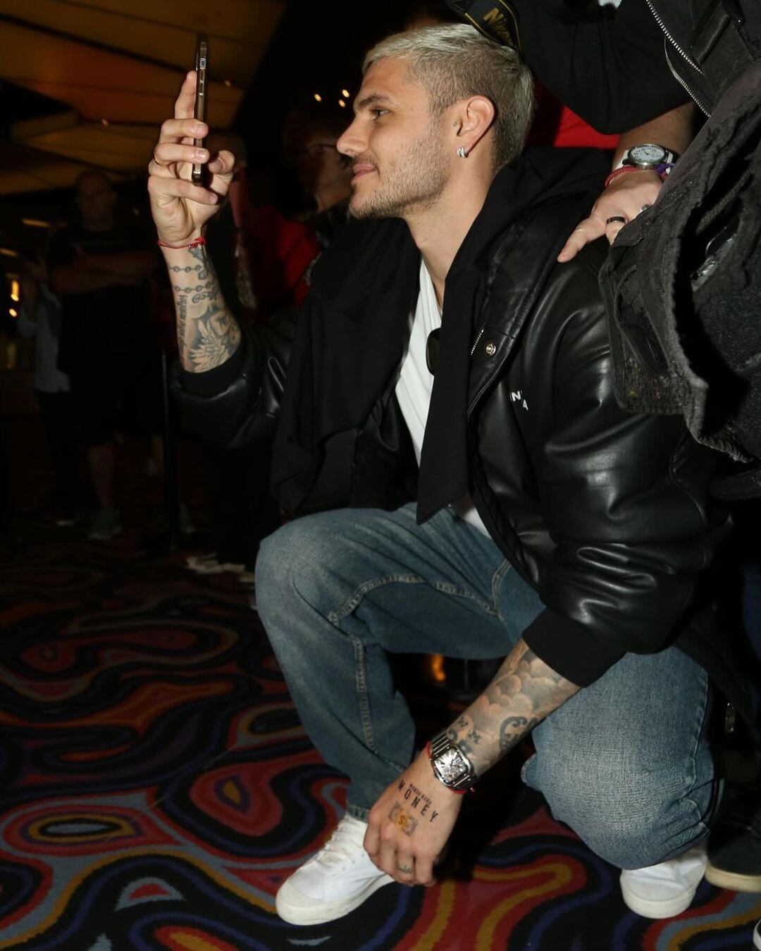 Mauro Icardi en el estreno de “Money” de Wanda Nara