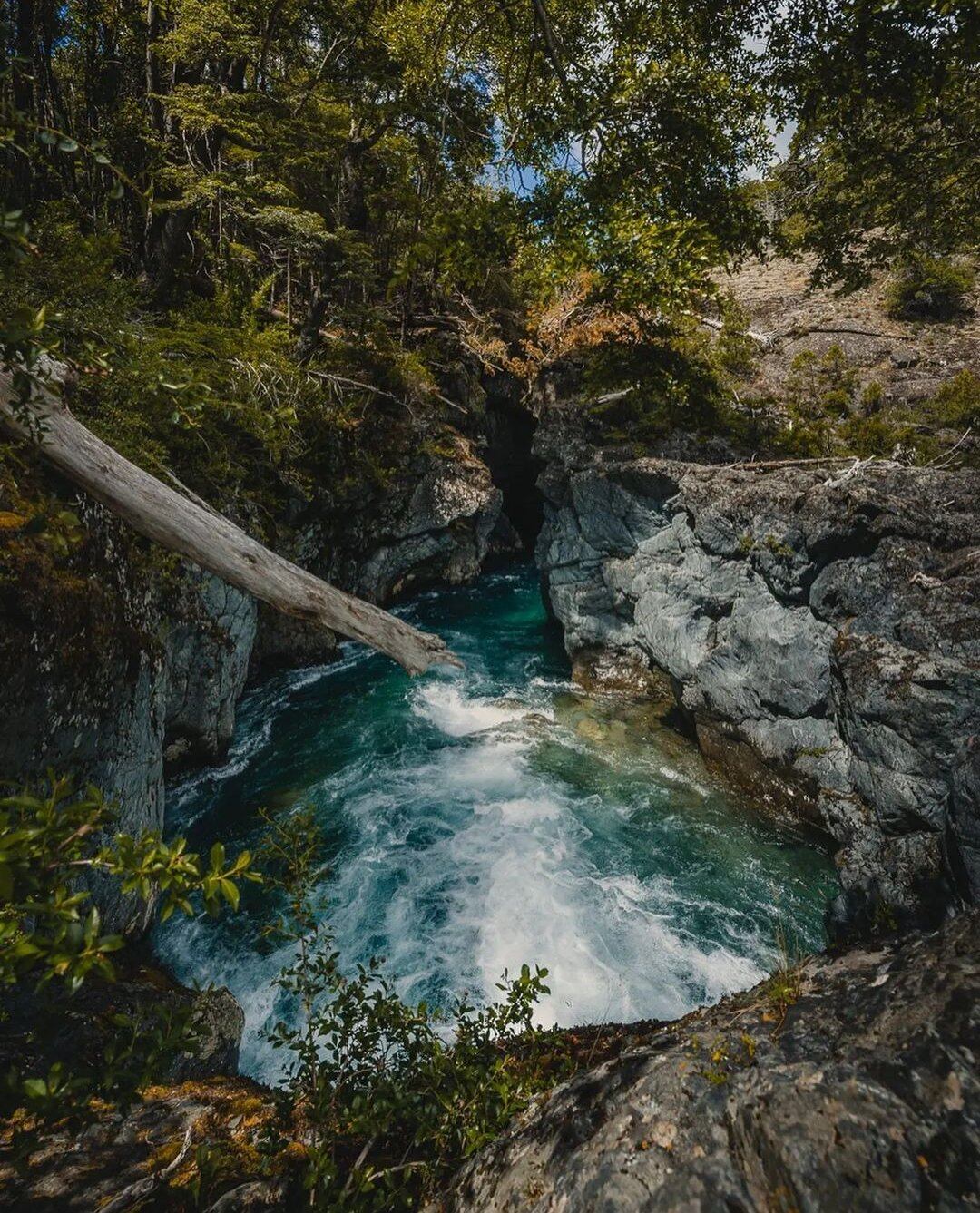 El Cajón Azul, ubicado dentro de El Bolsón, Río Negro.