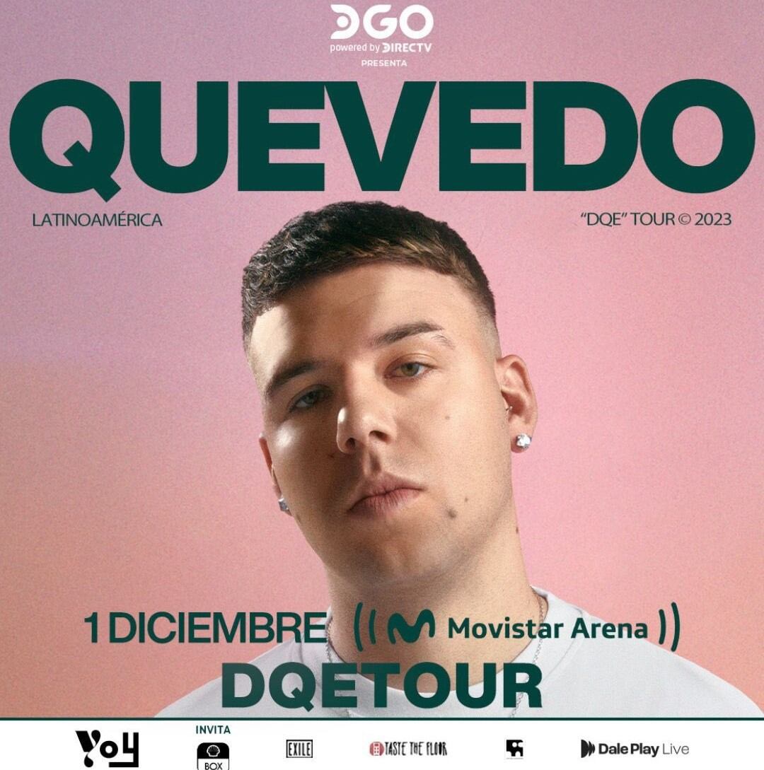 Quevedo anunció un show en el Movistar Arena: cuándo será y precios de entradas