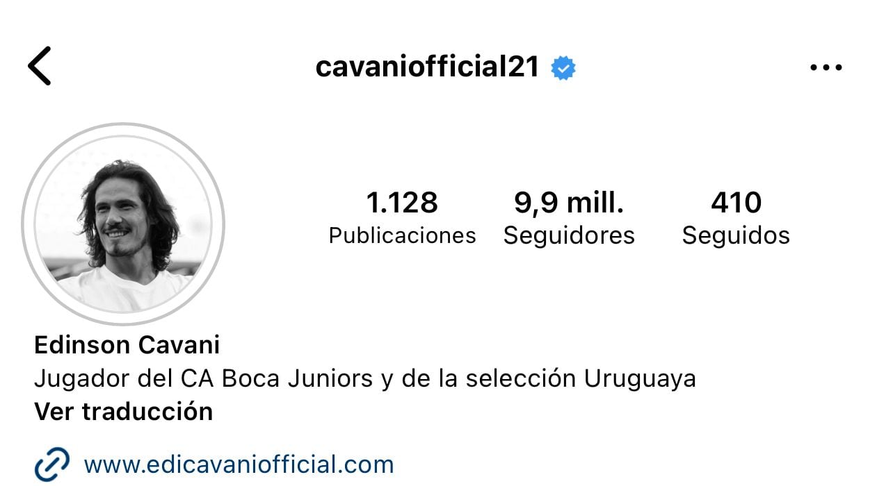 El guiño de Cavani a Boca en redes