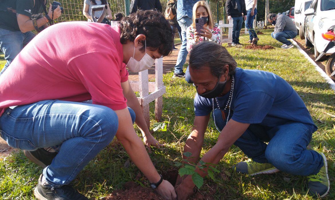 Nueva jornada de reforestación arbórea en Puerto Iguazú.