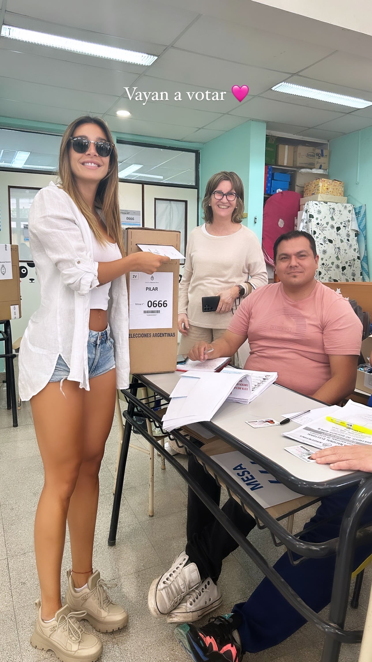 El look de Sol Pérez para ir a votar