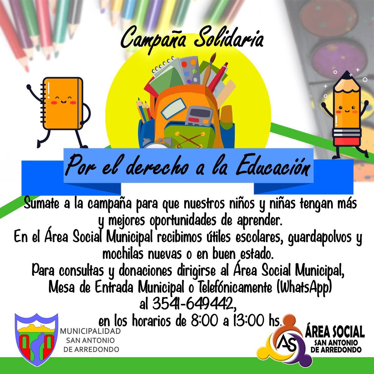 Campaña solidario San Antonio de Arredondo.