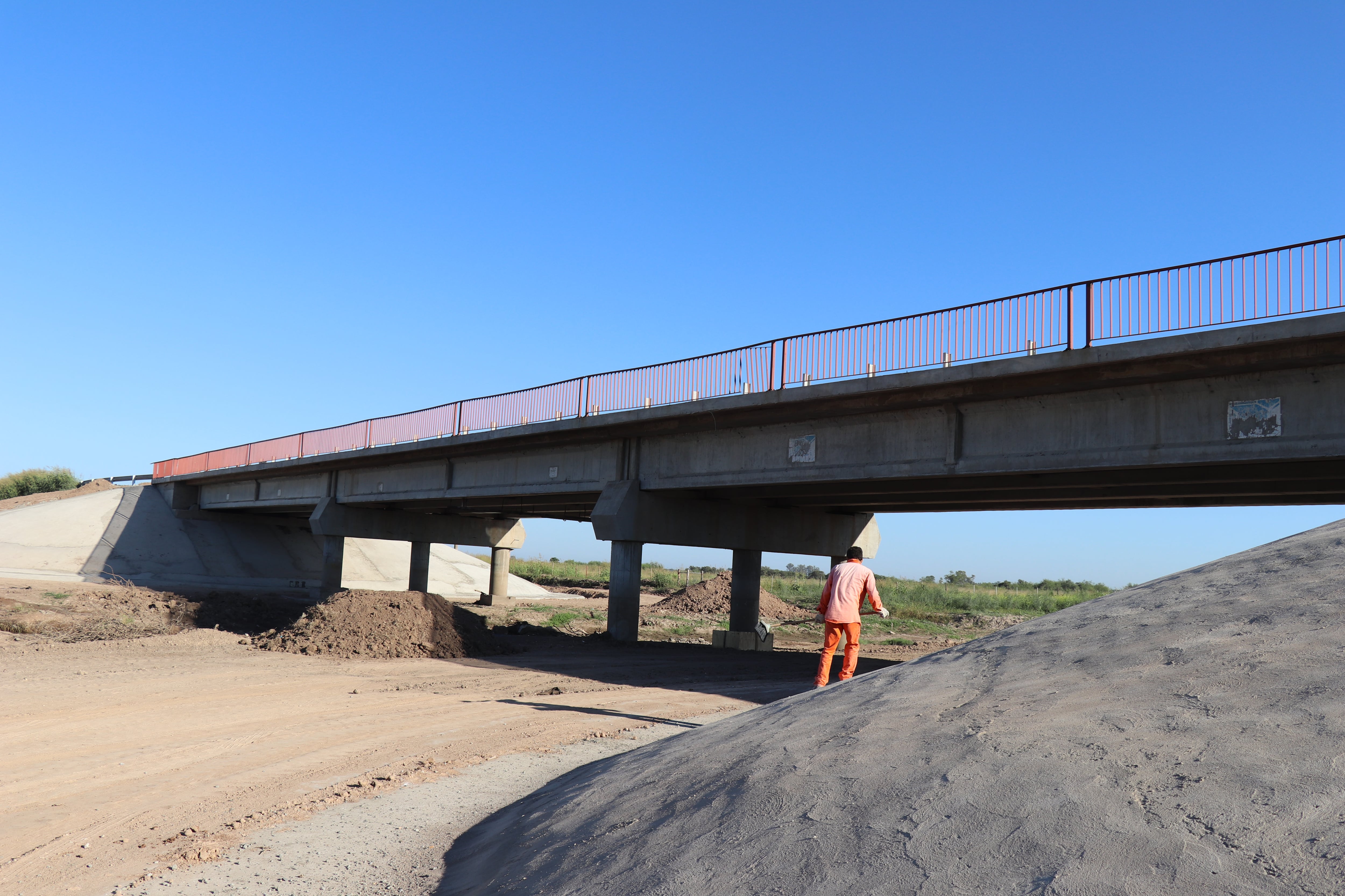 Tramo final de la pavimentación de la ruta 63, entre Colonia Margarita y María Juana