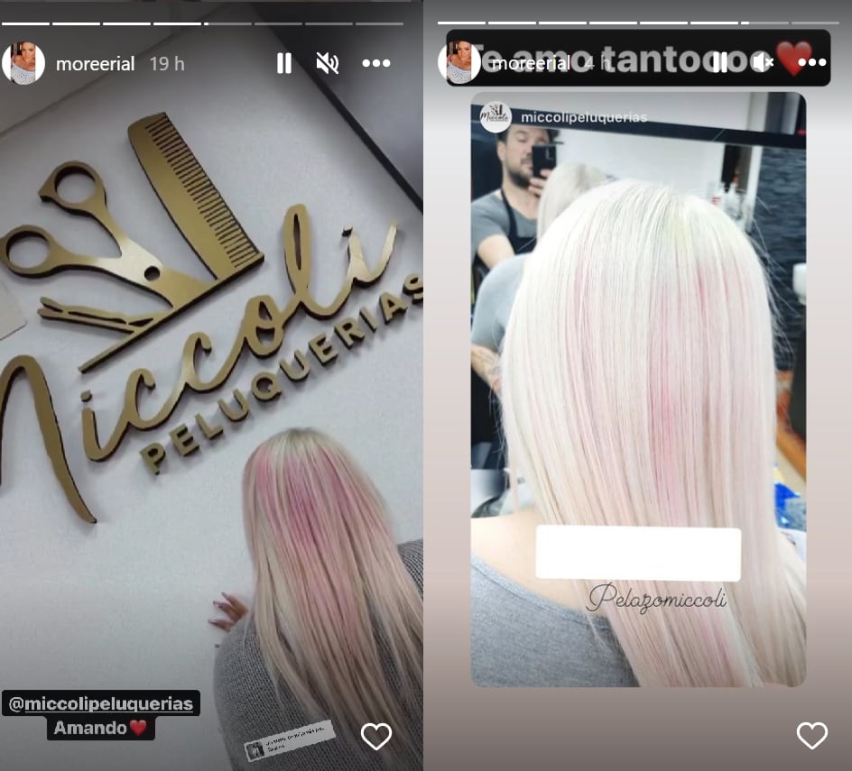 Este fue el resultado del cambio de look de More Rial. (Instagram Morena Rial)