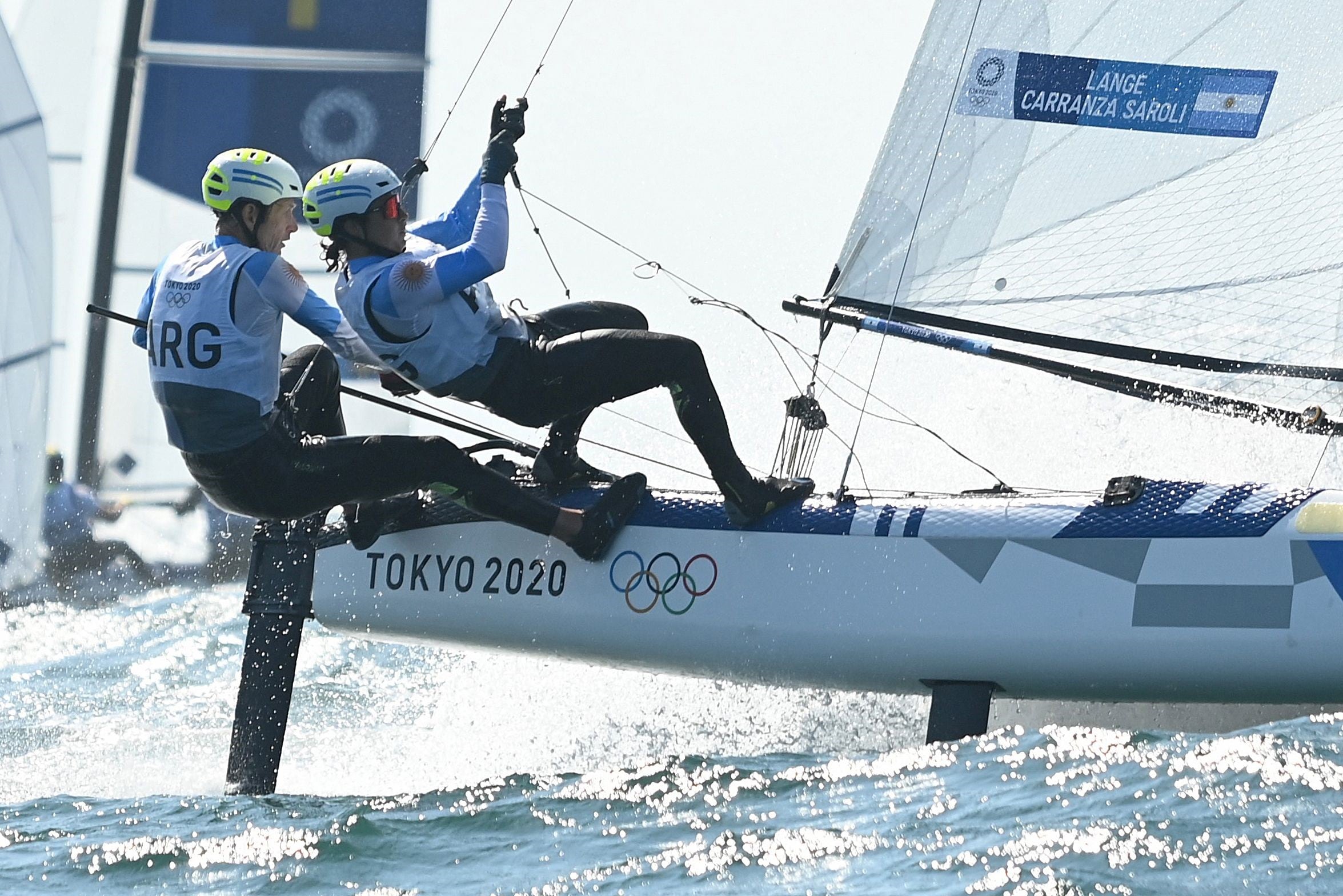 Santiago Lange y Cecilia Carranza representando a Argentina en Tokio