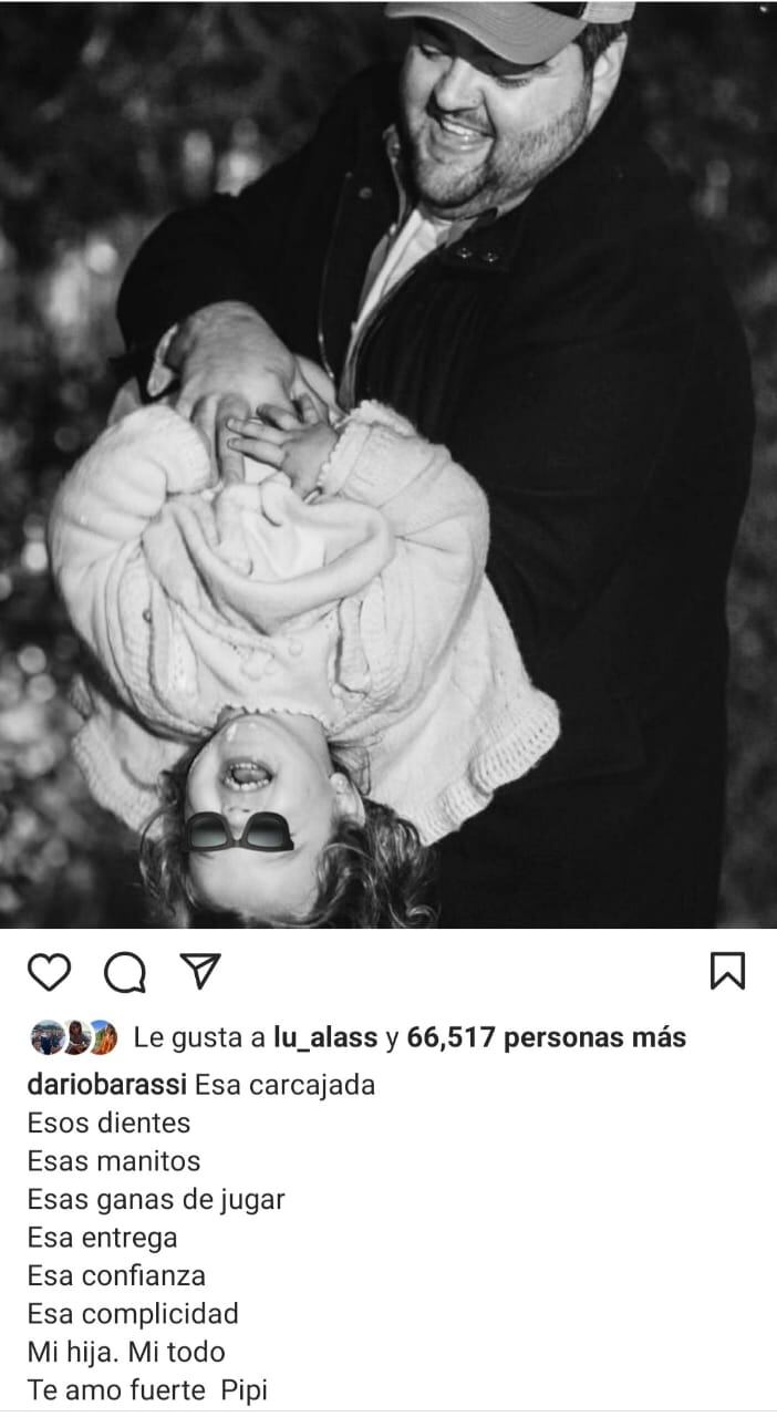 Dario Barassi junto a su hija Emilia.