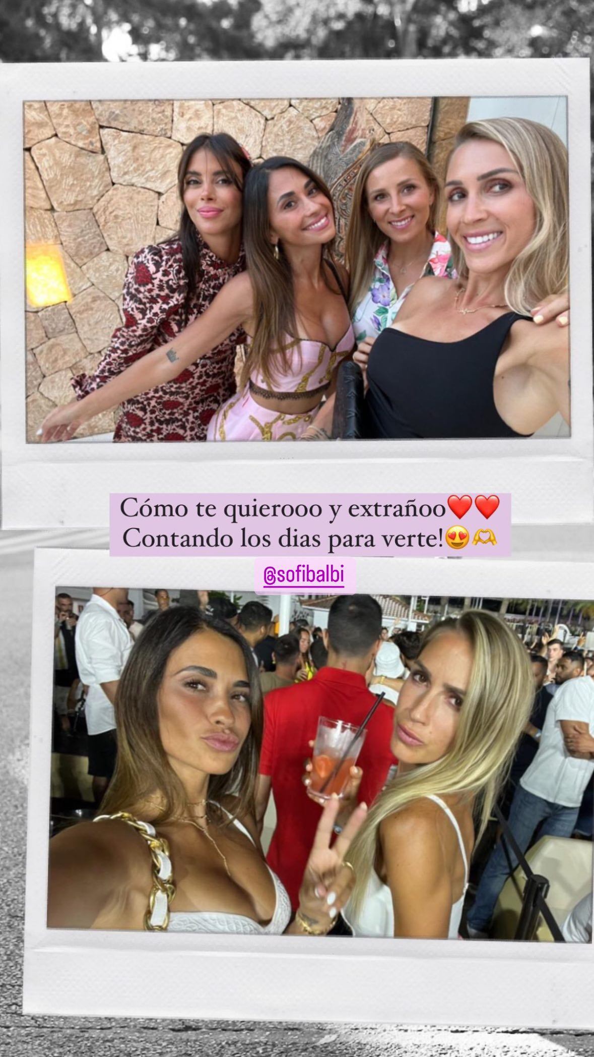 Antonela Roccuzzo cuenta los días para ver a Sofía Balbi en el Mundial de Qatar.