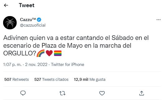 Cazzu dará un show durante la Marcha del Orgullo 2022